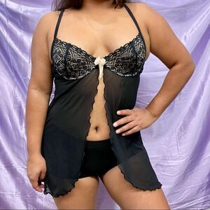 Flirty Black Nightgown 